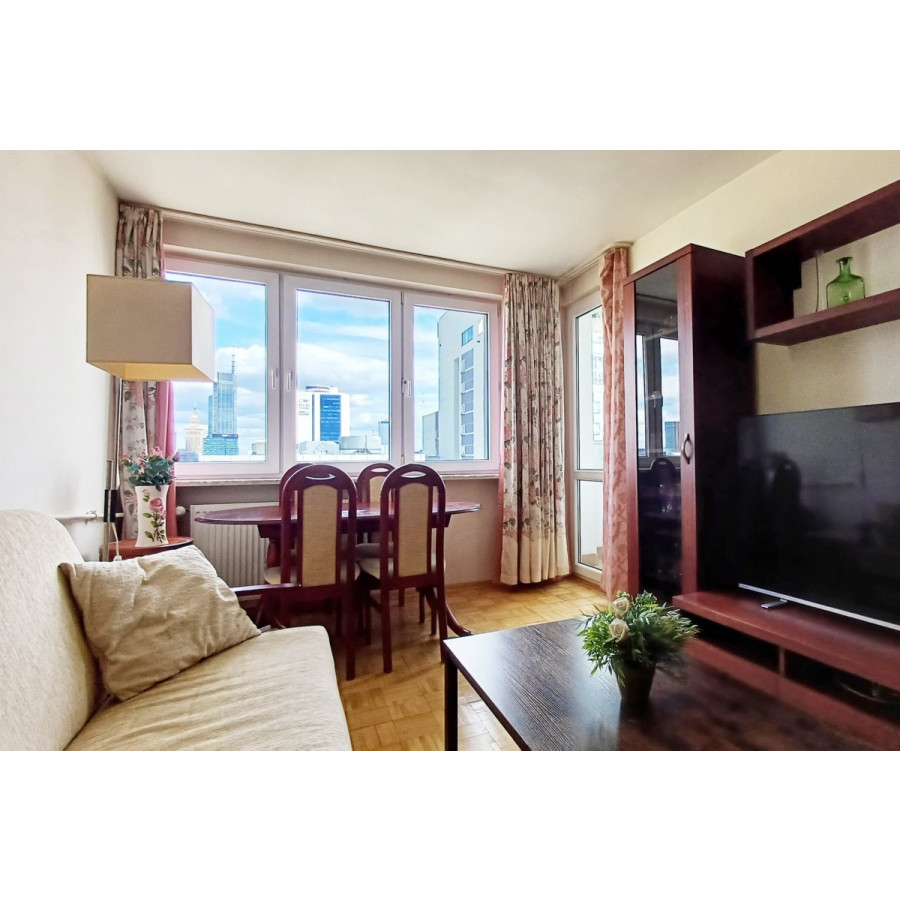 mazowieckie, Warszawa, Ochota, Aleje Jerozolimskie, 2 pokoje z wyjątkowym widokiem na centrum miasta